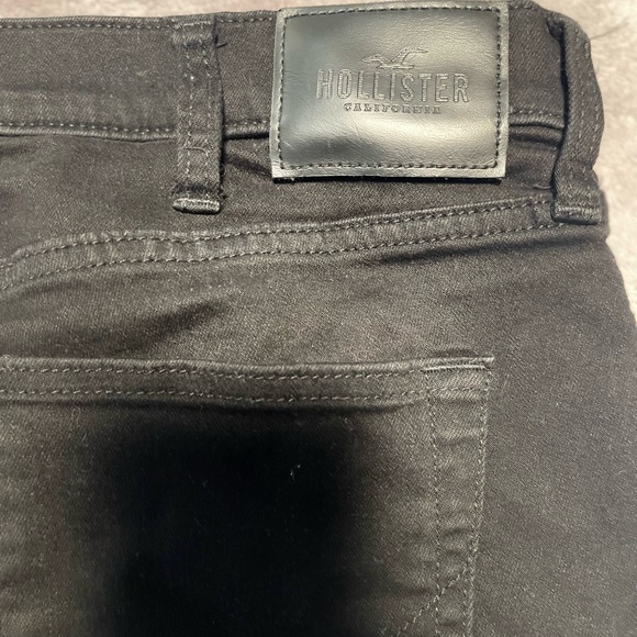 Black Hollister skinny jeans. Size 36 . (W/ rips) - Picture 2 of 7